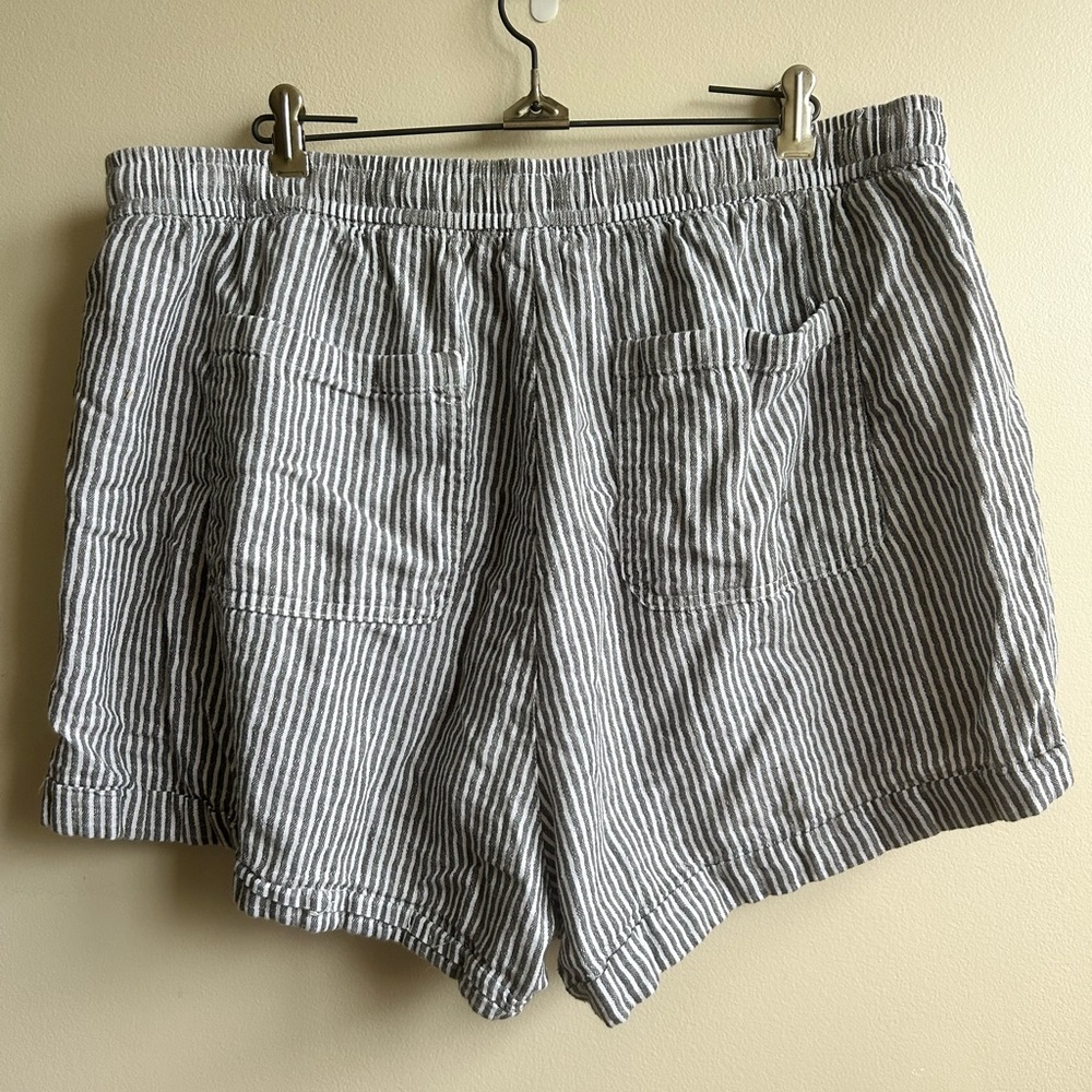 Old Navy Women’s Linen Striped Shorts 2X - Picture 5 of 6